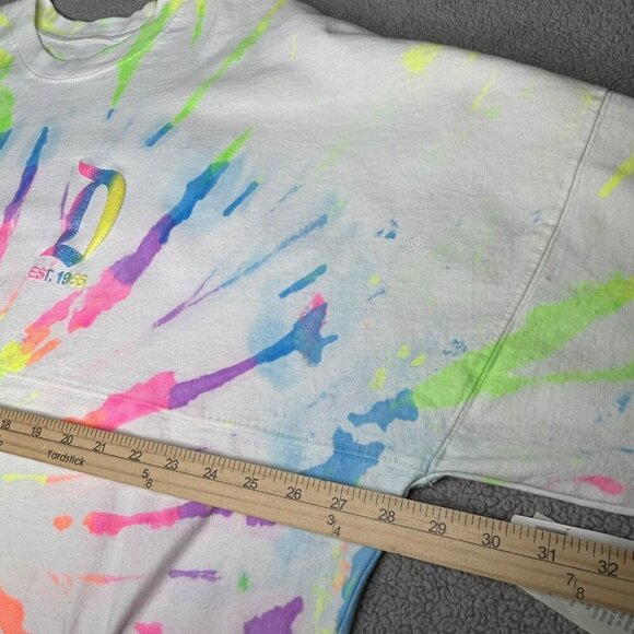 Disney Spirit Jersey Shirt Mens 2XL Neon Tie Dye Disneyland Resort Long Sleeve - Picture 10 of 14